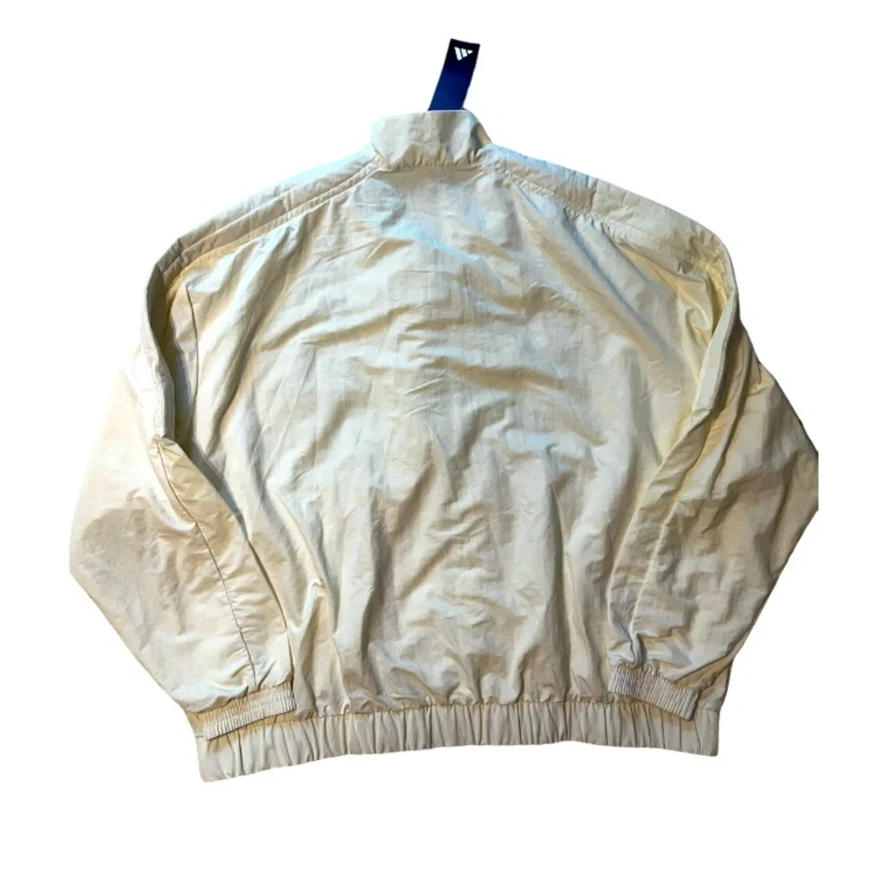 Adidas Harden Quilted Basketball Jacket Full Zip Top Buttons Off White Size 2XL